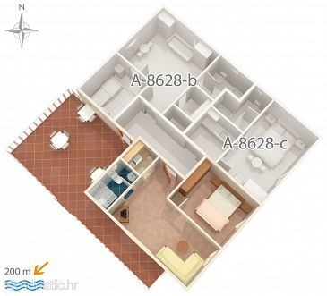Apartment A-8628-a - Apartments Povlja (Brač) - 8628