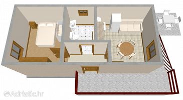Plan Sali, Plan u smještaju tipa apartment, WIFI.