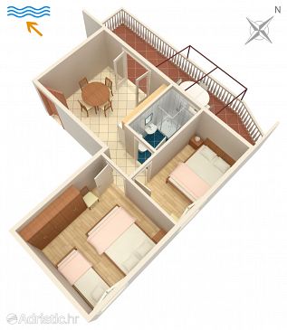 Apartment A-9037-h - Apartments Marina (Trogir) - 9037