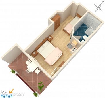 Studio flat AS-955-c - Apartments Duće (Omiš) - 955