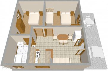 Plan Žaborić, Plan u smještaju tipa apartment, WIFI.